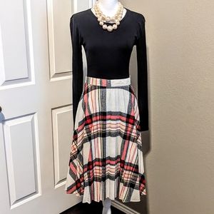 Vintage plaid circle skirt